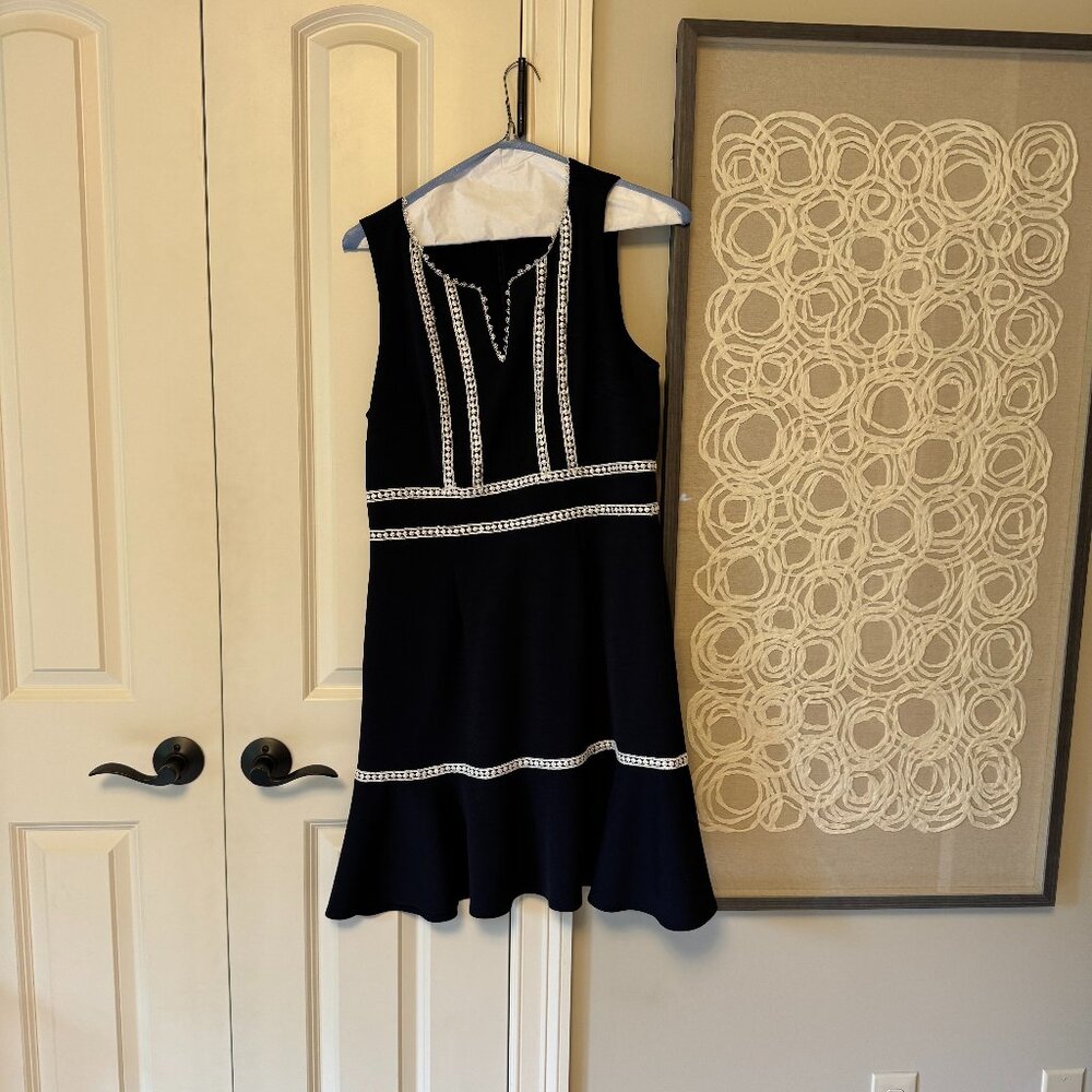 Nanette Lepore Black Dress with White Trim